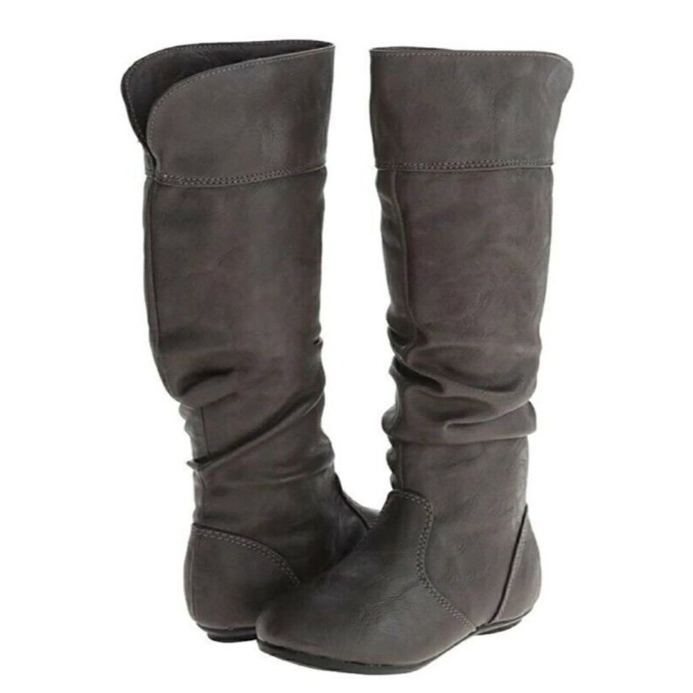 Kenneth Cole Reaction Kids SZ 10.5 Swing Time 2 Girls Grey Tall Boot Instep Zip